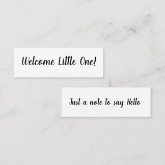 Hola/Bienvenida Pequeña Mini tarjeta de visita