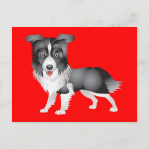 Hola cachorro de Border Collie tarjeta postal de s