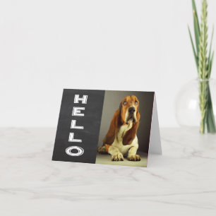 Hola Cachorro de Sabueso de Basset Tarjeta de Nota
