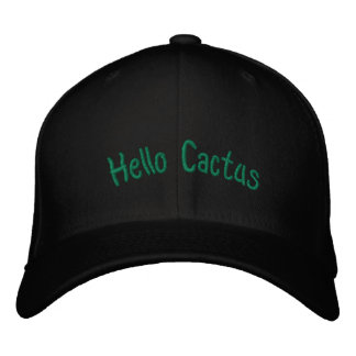Hola Cactus Funny Embroidered Gorra