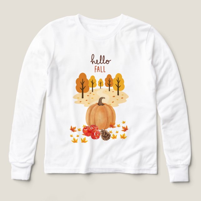 Hola caída con calabazas (Diseño frontal)