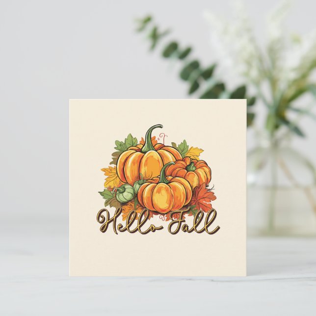Hola Caída - Parche De Calabaza Acogedor (Anverso de pie)