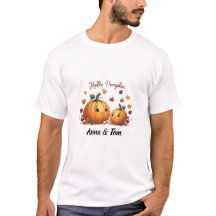 Hola Calabaza Camiseta Pareja Personalizada