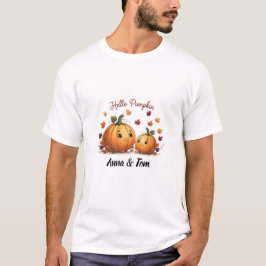 Hola Calabaza Camiseta Pareja Personalizada