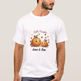 Hola Calabaza Camiseta Pareja Personalizada