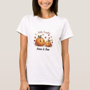 Hola Calabaza Camiseta Pareja Personalizada