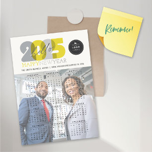 Hola Calendario 2024 Tarjeta de fotos magnética de