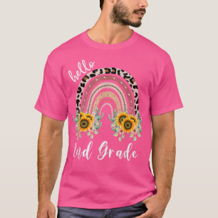 Hola camisa de 2º grado, profesora de arco iris de