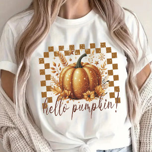 Hola Camisa de Purpurina de Calabaza, Camisa de Vi