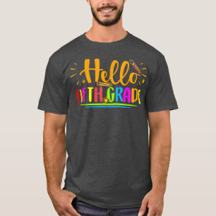 Hola Camisa de quinto grado de vuelta a la escuela