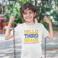 Hola Camisa Escolar de tercer grado