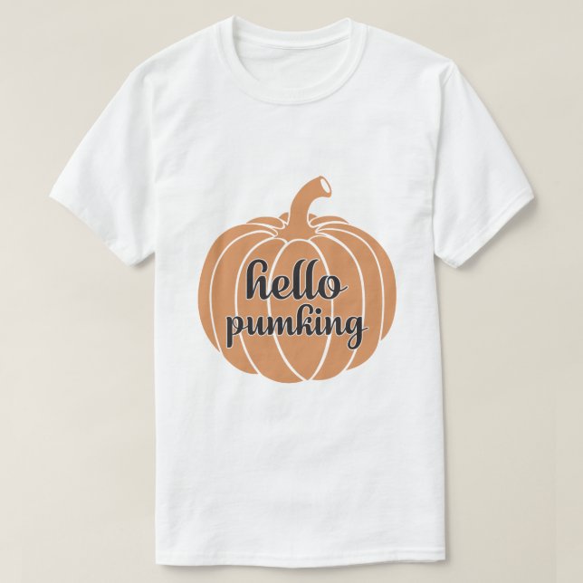 Hola Camiseta Calabaza (Diseño del anverso)