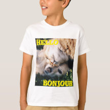 Hola, camiseta de los T-Cuentos de Bonjour