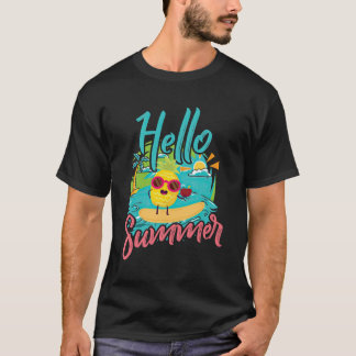 Hola Camiseta de Moda Playera para Chica Linda de 