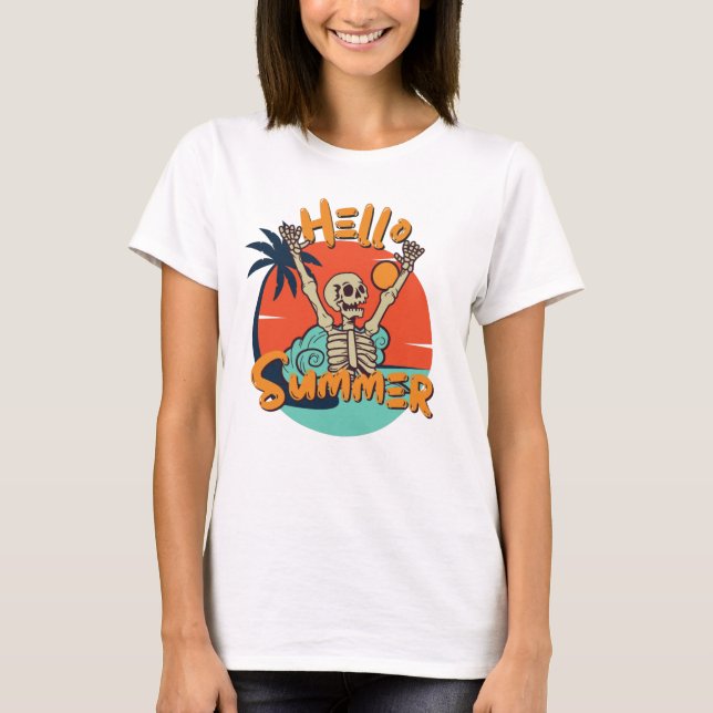 Hola camiseta de verano (Anverso)