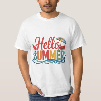 Hola Camiseta Divertida y Linda de Verano Regalo p