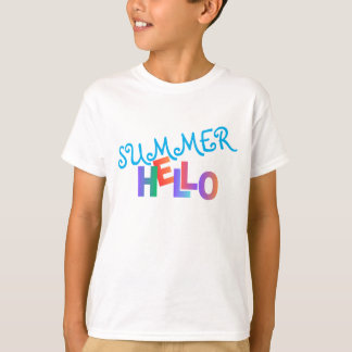 Hola camiseta fresca de verano
