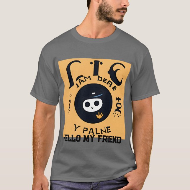 hola Camisetas de los hombres (Anverso)