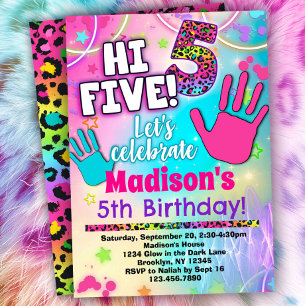 ¡Hola Cinco! 5.ª invitación de cumpleaños para Chi