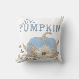 Hola Cojín decorativo azul calabaza para decoració