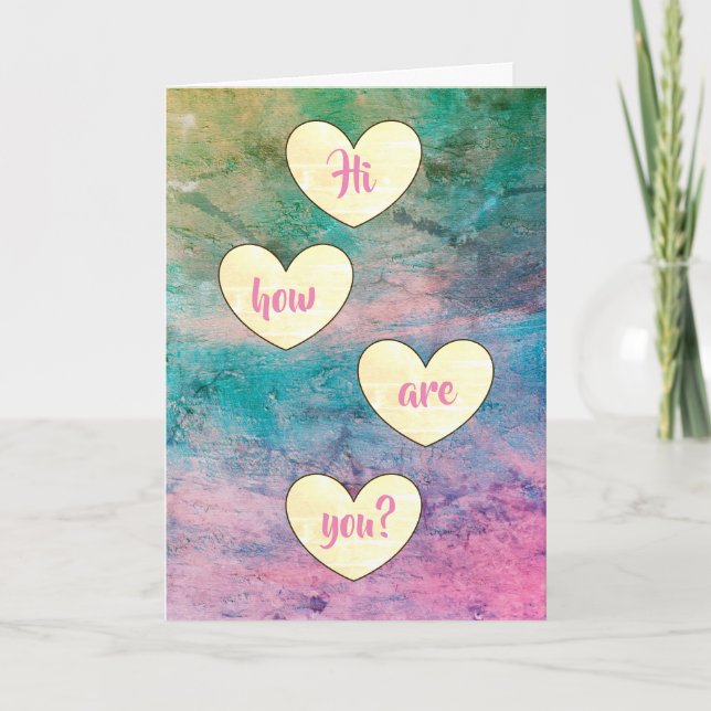 Hola... ¿cómo estás la tarjeta de dalDesignNZ? (Anverso)