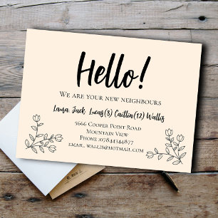 Hola Conoce la postal de bienvenida de los vecinos