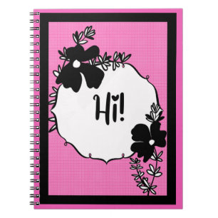 ¡Hola! – Cuaderno de bienvenida floral brillante