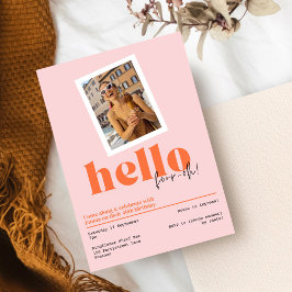 "¡Hola, cuatro-oh!" 40 cumpleaños retro Invitación