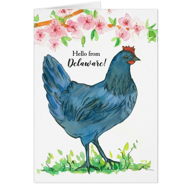 Hola de Delaware Blue Hen Chicken Blank (Frente)