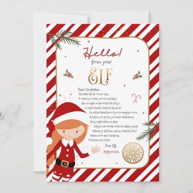 Hola de la Carta de Invitación de Bienvenida del E (Anverso)
