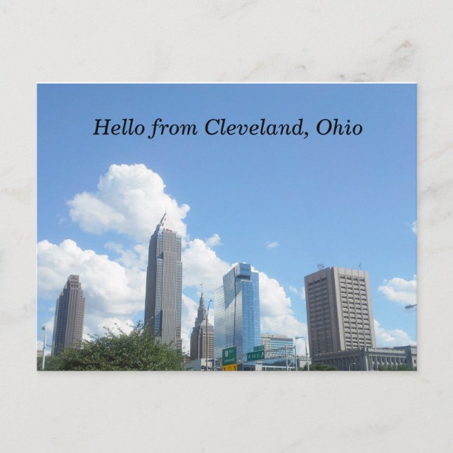 HOLA DE LA postal CLEVELAND OHIO (Anverso)