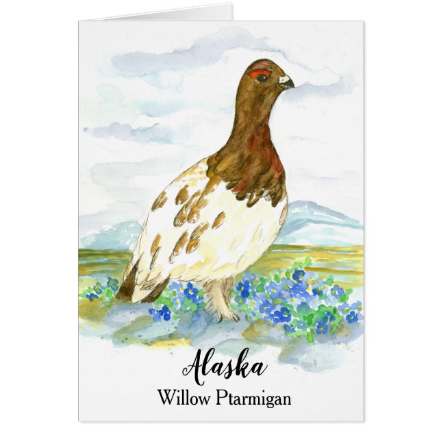 Hola desde Alaska Willow Ptarmigan Blank (Frente)