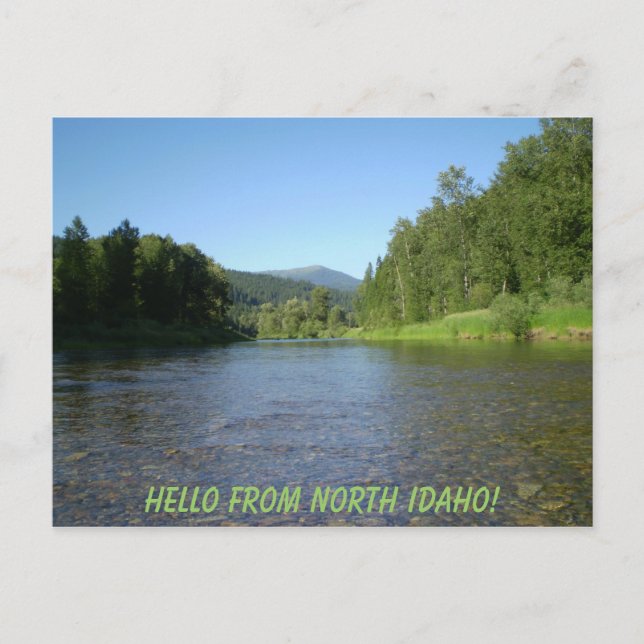 ¡Hola desde el norte de Idaho! Postal (Anverso)