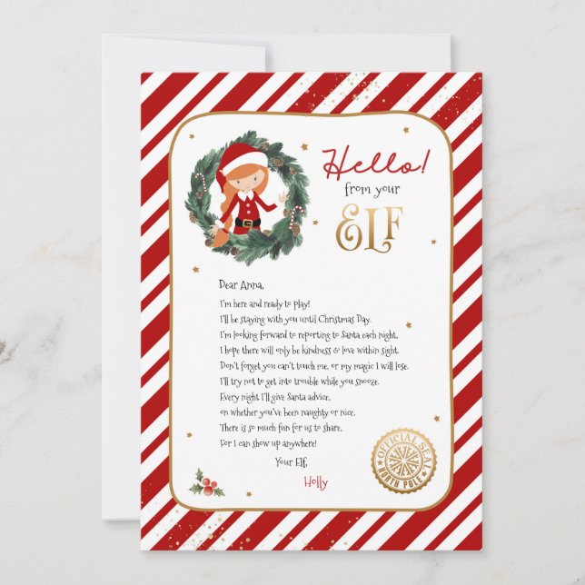 Hola desde la Carta de Invitación de Bienvenida de (Anverso)