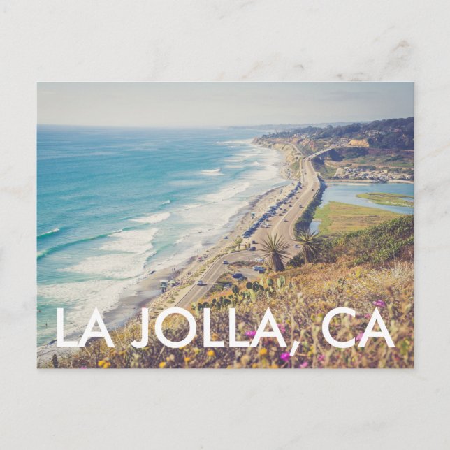 Hola desde La Jolla, Tarjeta postal de Torrey Pine (Anverso)