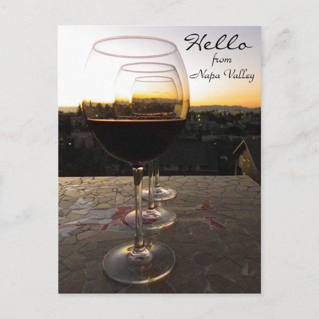 ¡Hola desde la postal de Napa Valley! (Anverso)