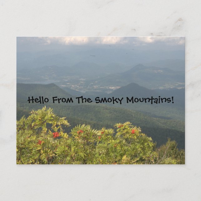 Hola desde la postal Smoky Mts (Anverso)