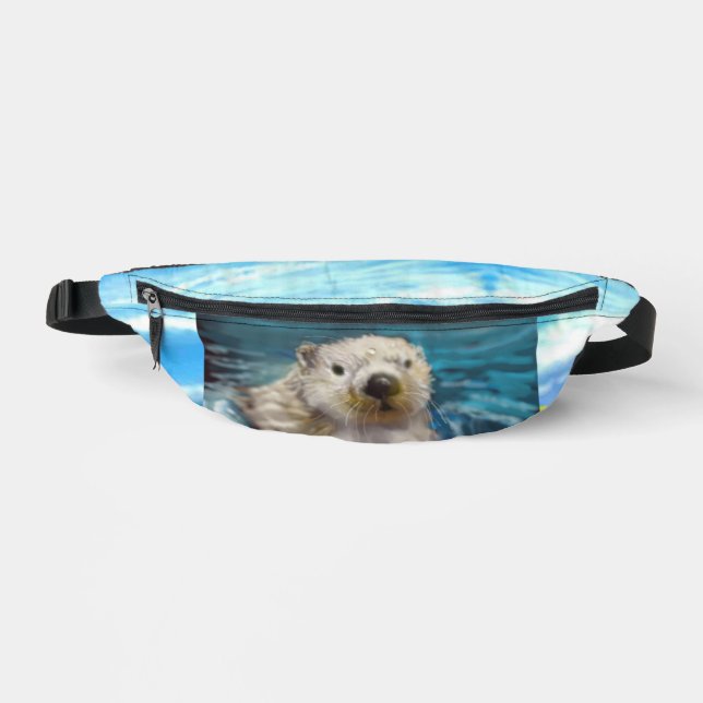 Hola desde una mochila con estampado de nutria (Anverso)