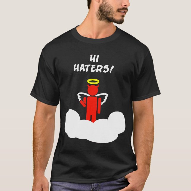 ¡Hola enemigos! Camiseta diabólica del ángel (Anverso)