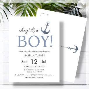 ¡Hola! Es un Niño   Invitación a Baby Shower