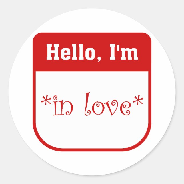 Hola, estoy en pegatinas de amor. (Anverso)