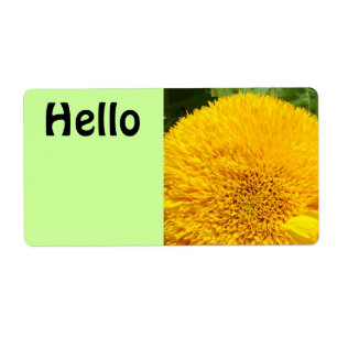 Hola Etiquetas de Nombre Sunflower Verano Otoño