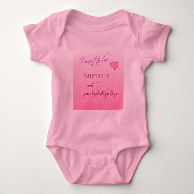 "Hola favorita" Valentine Infant Jersey Sleeper (Anverso)