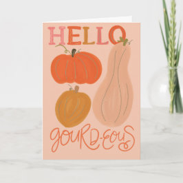 Hola Gourd-ales Gracias Tarjeta de felicitación do