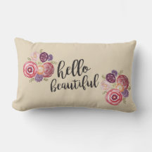 Hola Hermosa almohada de flores