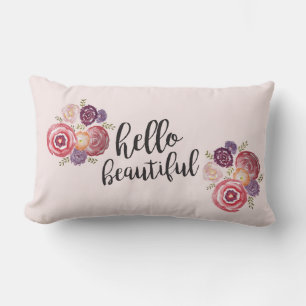 Hola Hermosa almohada de flores
