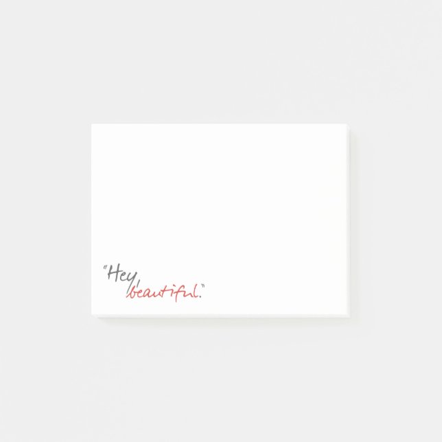 "Hola, Hermosa". Notas Post-it® de Joe Covelli 4x3 (Anverso)