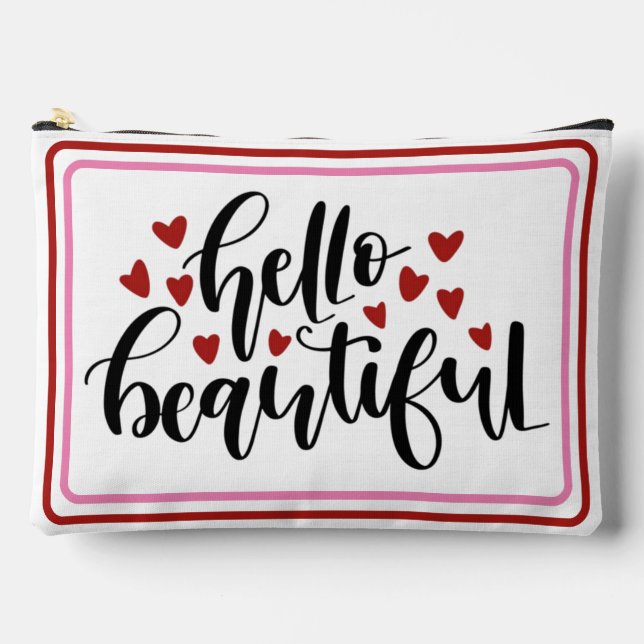 Hola Hermosas Bolsas De Corazones Modernos Impresa (Anverso)