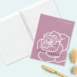 Hola Hermoso - Cuaderno Rosa Moderno Chic