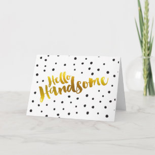 Hola hermoso - tarjeta de felicitación punteada